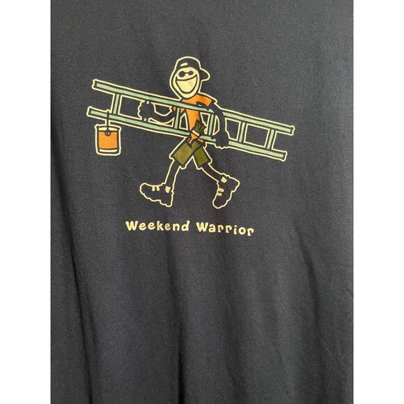 Life Is Good Mens Weekend Warrior Blue Shirt & Olive Green Pants Sleepwear M - Picture 8 of 10